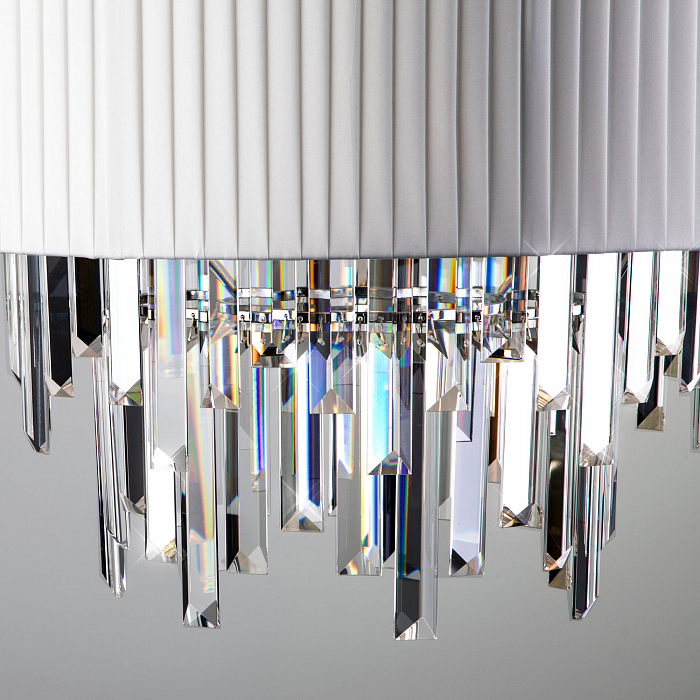 Люстра Eurosvet 10122/6 белый/прозрачный хрусталь Strotskis Smart (10106/6)