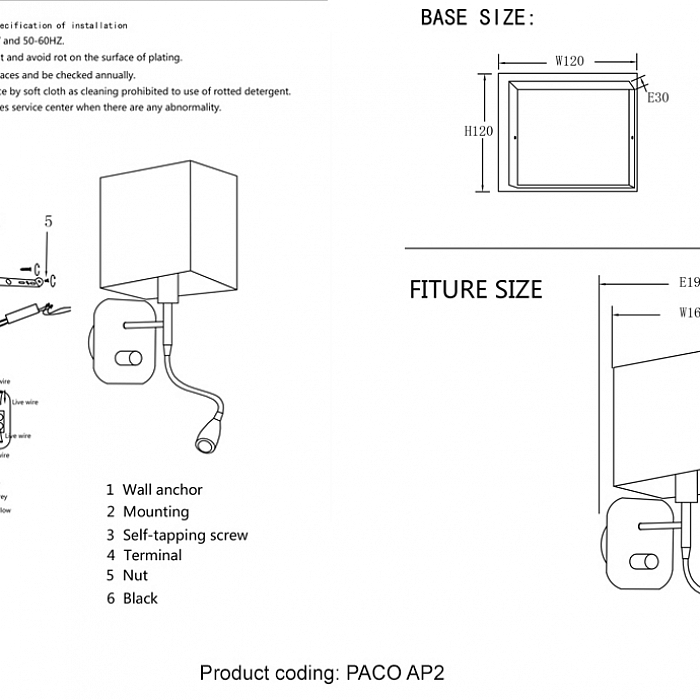 Бра Crystal Lux PACO AP2 CHROME/WHITE