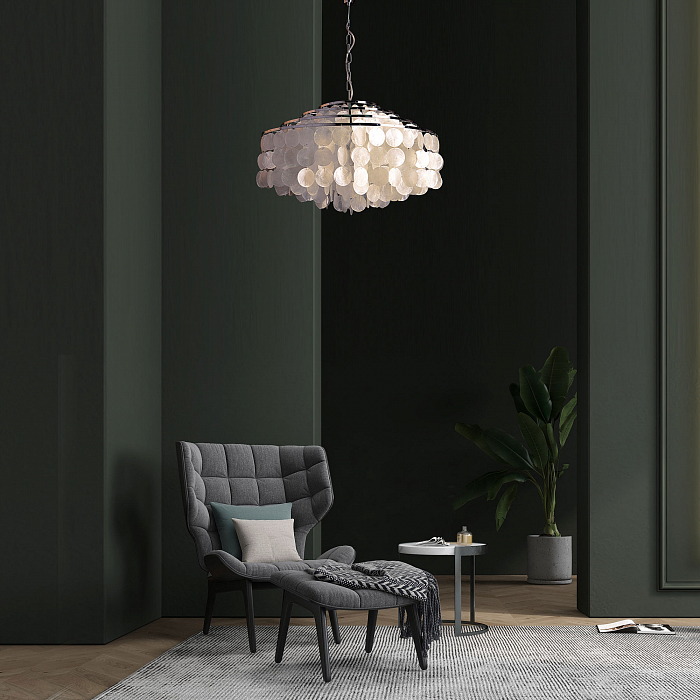 Люстра Eurosvet 3535/6 хром / перламутр