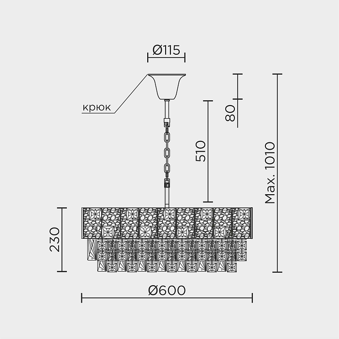 Люстра  ML.6986.600P GD