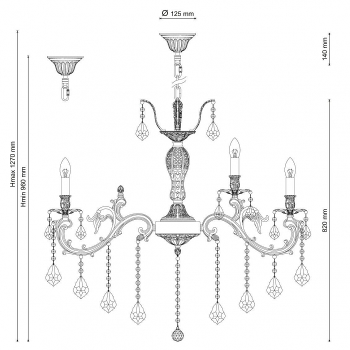 Люстра Lucia Tucci BARLETTA 122.10.5 antique