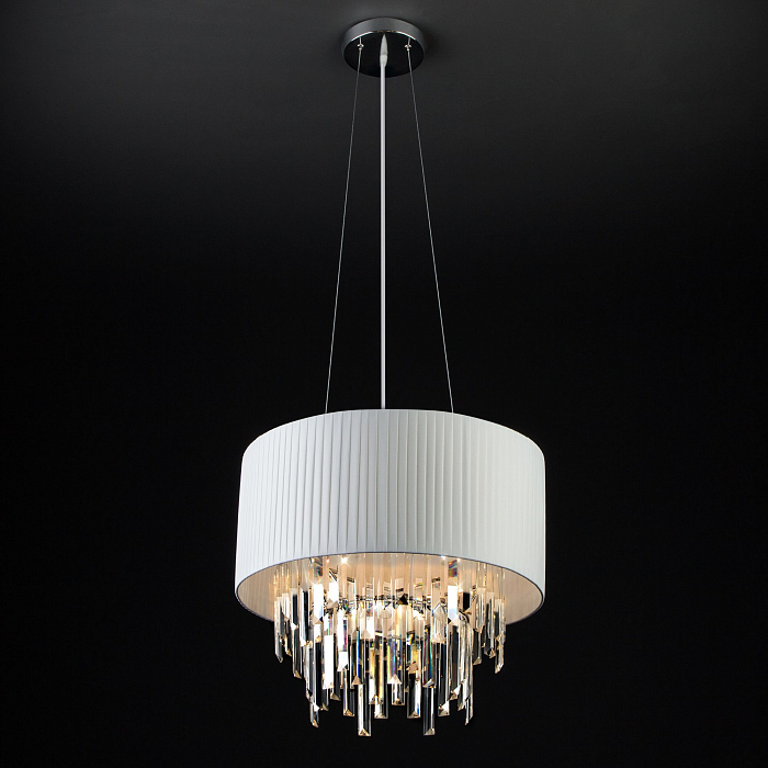 Люстра Eurosvet 10122/6 белый/прозрачный хрусталь Strotskis Smart (10106/6)