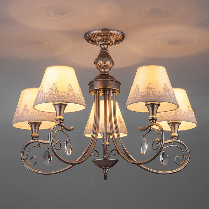 Люстра Eurosvet 60069/5 серебро