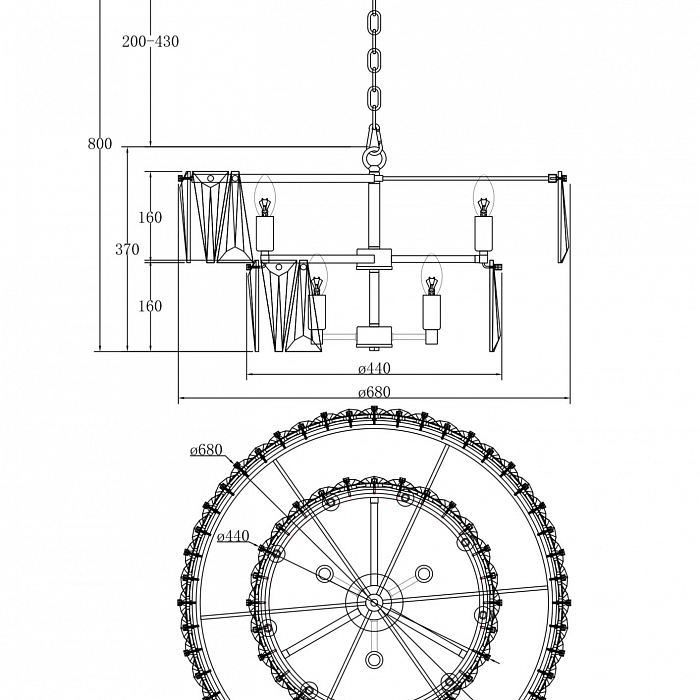 Светильник Maytoni MOD043PL-12CH
