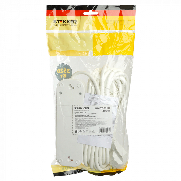 Удлинитель/сетевой фильтр STEKKER 49356