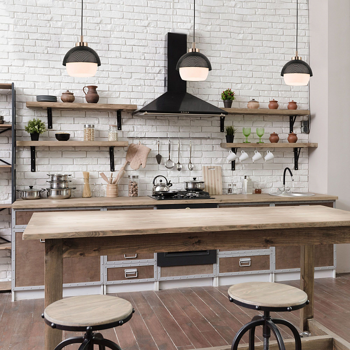 Люстра Eurosvet 50106/1 античная бронза/черный