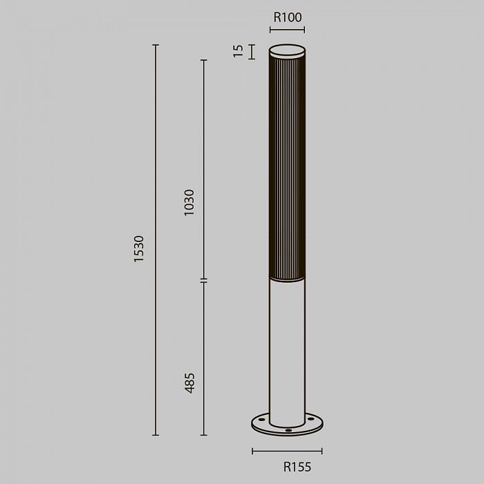 Уличный светильник Outdoor O467FL-L70B3K