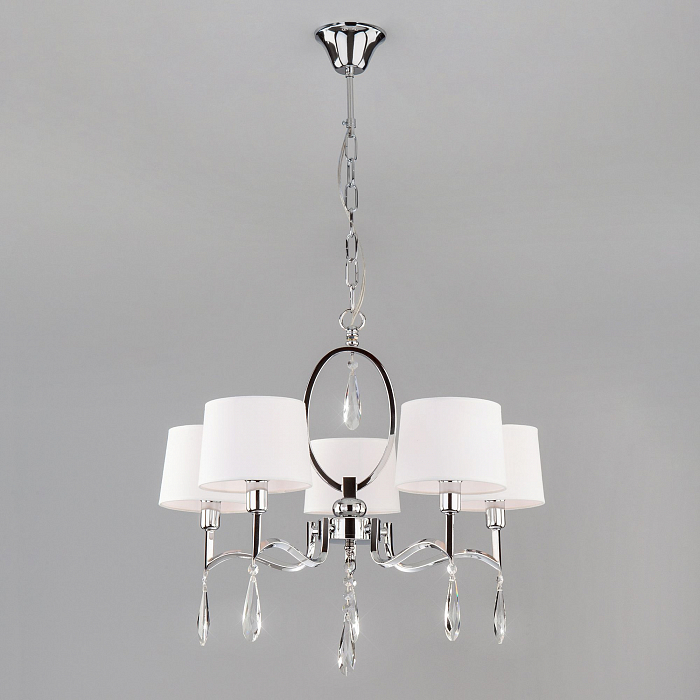 Светильник Eurosvet 10127/5 хром/прозрачный хрусталь Strotskis Smart (10093/5)