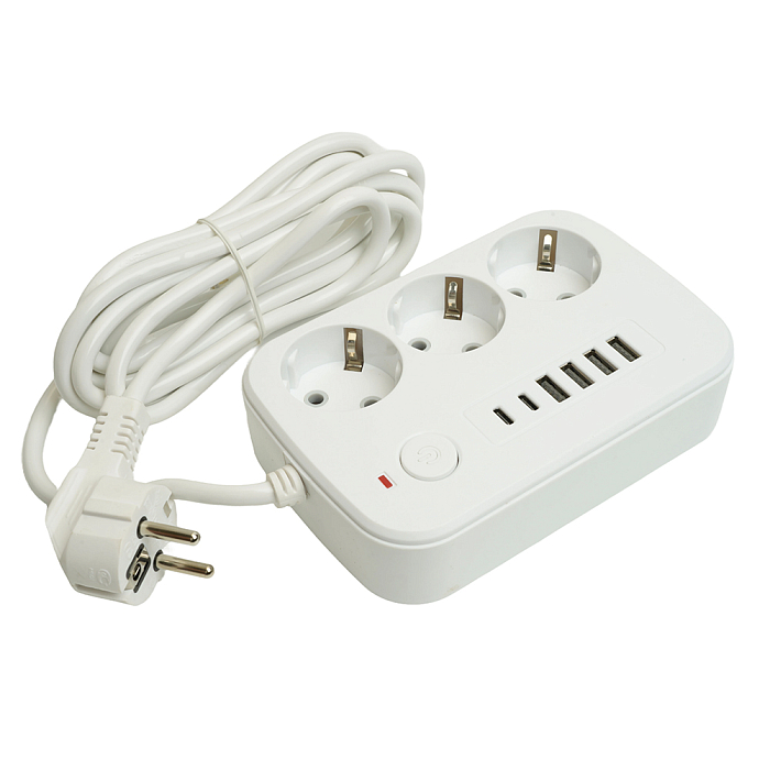 Удлинитель/сетевой фильтр STEKKER 49979