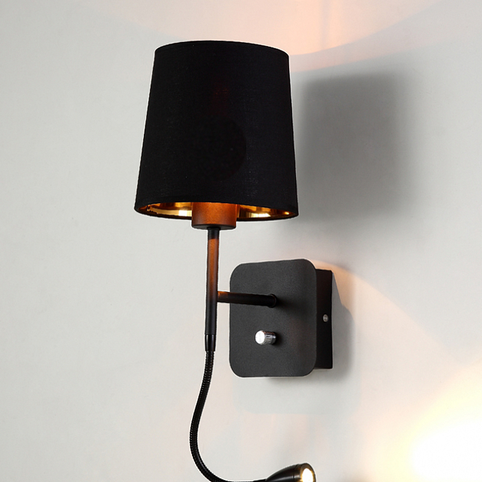 Бра Crystal Lux PABLO AP2 BLACK/BLACK-GOLD