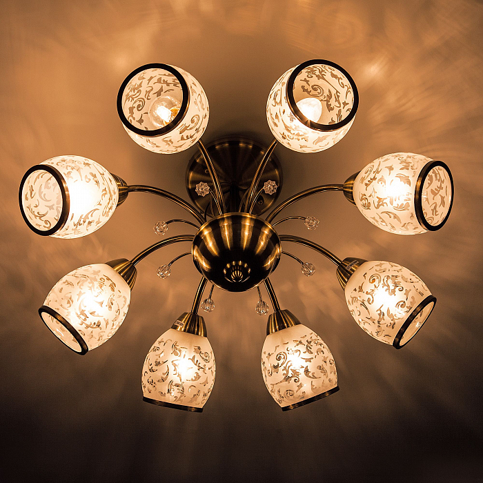 Люстра Eurosvet 30026/8 античная бронза