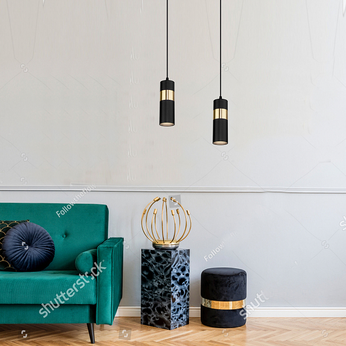 Люстра Eurosvet 50096/1 черный/золото