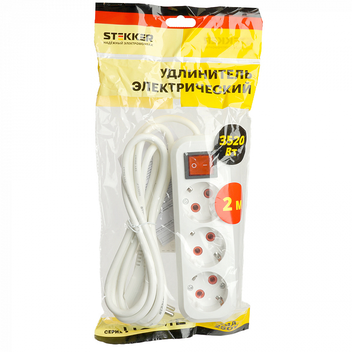 Удлинитель/сетевой фильтр STEKKER 49354