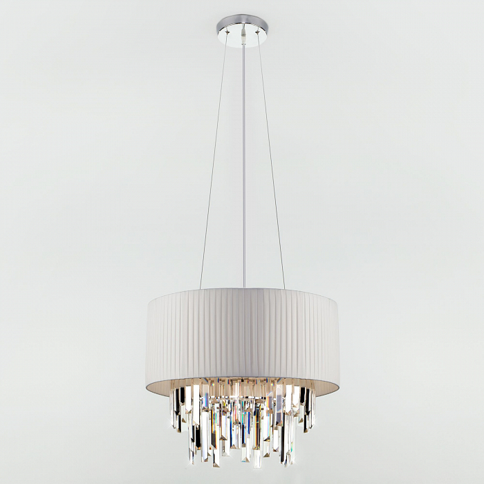 Люстра Eurosvet 10122/6 белый/прозрачный хрусталь Strotskis Smart (10106/6)