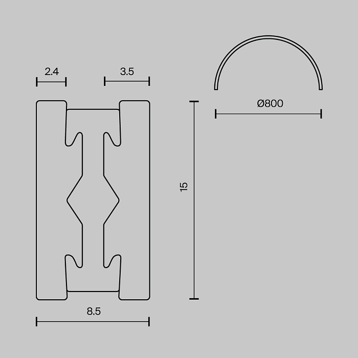 Трековая система Technical TRX154-SR-D800-PT