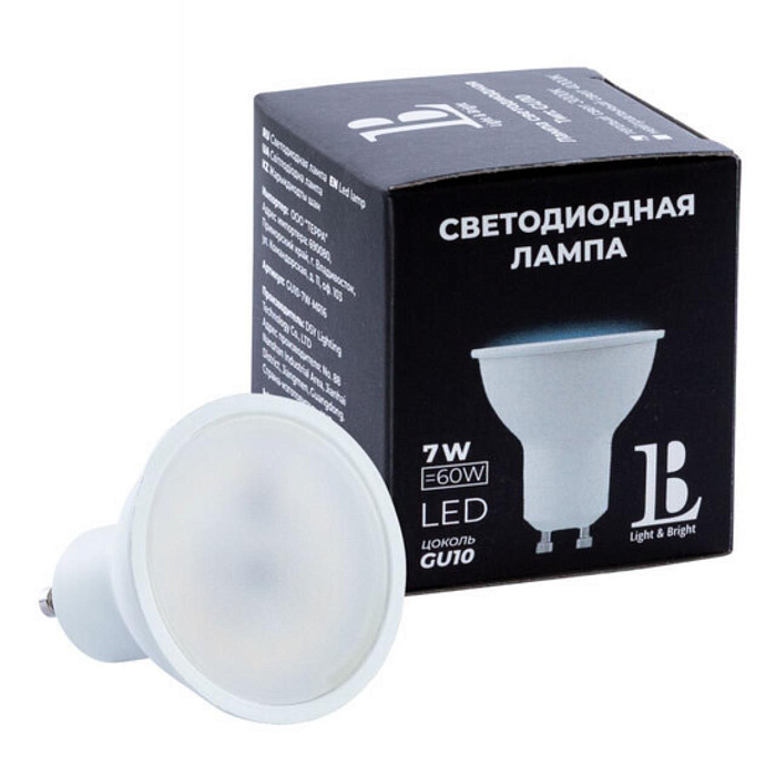 Лампочка L&B GU10-7W-MR16-3000K_lb