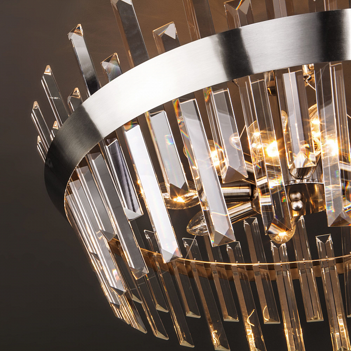 Люстра Eurosvet 10111/8 сатин-никель/прозрачный хрусталь Strotskis