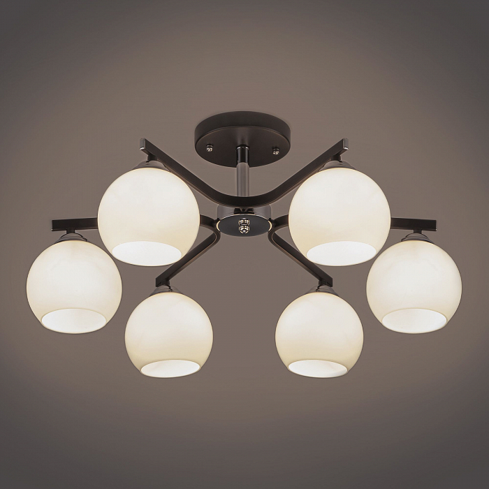 Люстра Eurosvet 30145/6 хром/венге