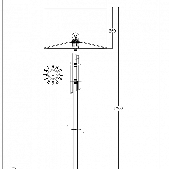 Торшер Maytoni MOD088FL-01BS