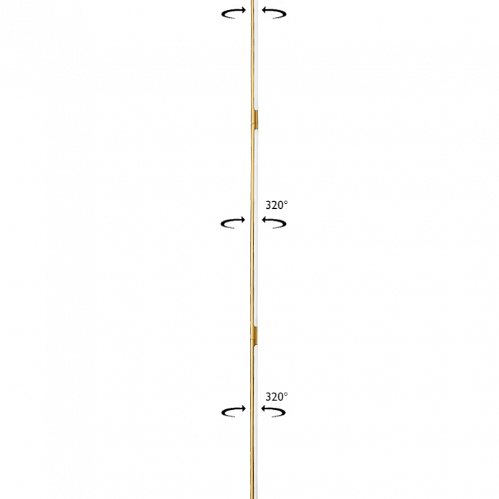 Торшер Crystal Lux LARGO PT25W GOLD