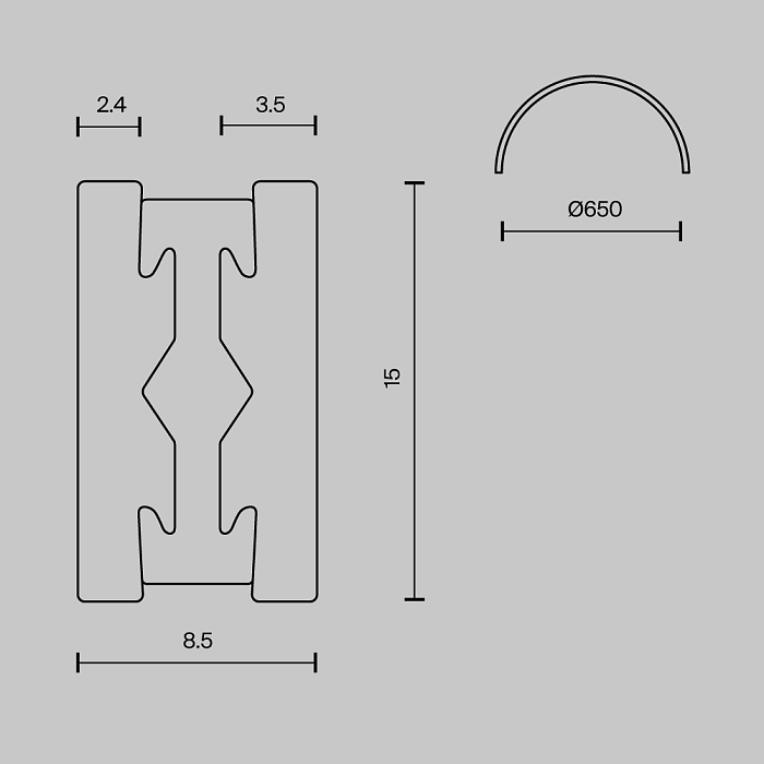 Трековая система Technical TRX154-SR-D650-PT