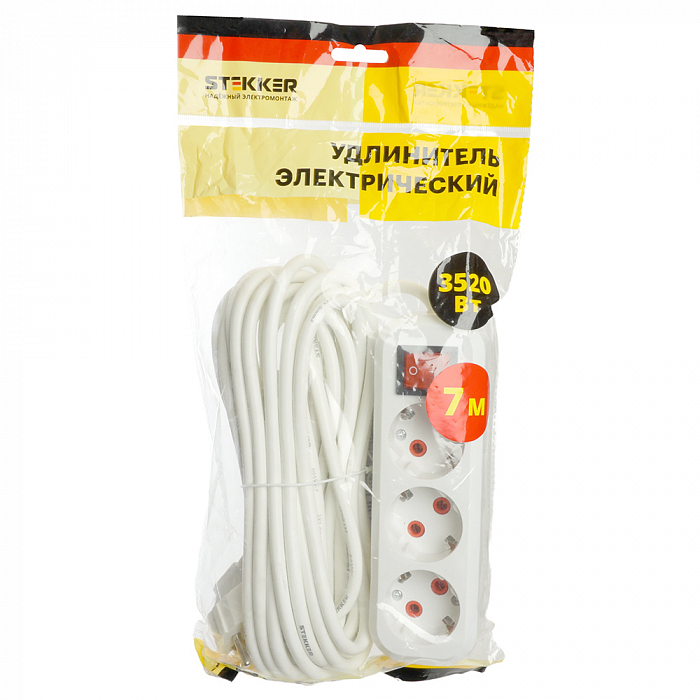 Удлинитель/сетевой фильтр STEKKER 49356
