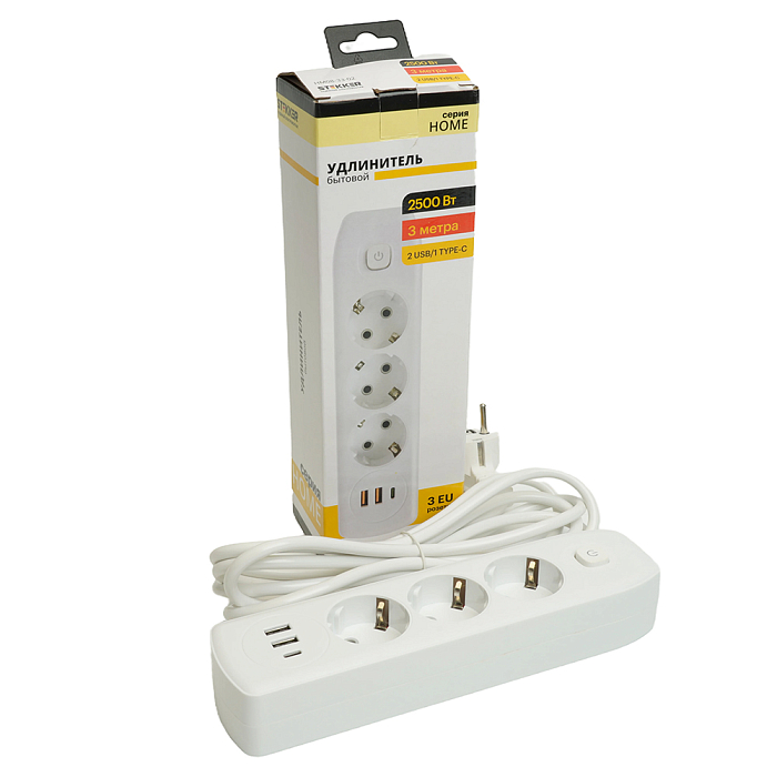 Удлинитель/сетевой фильтр STEKKER 49977