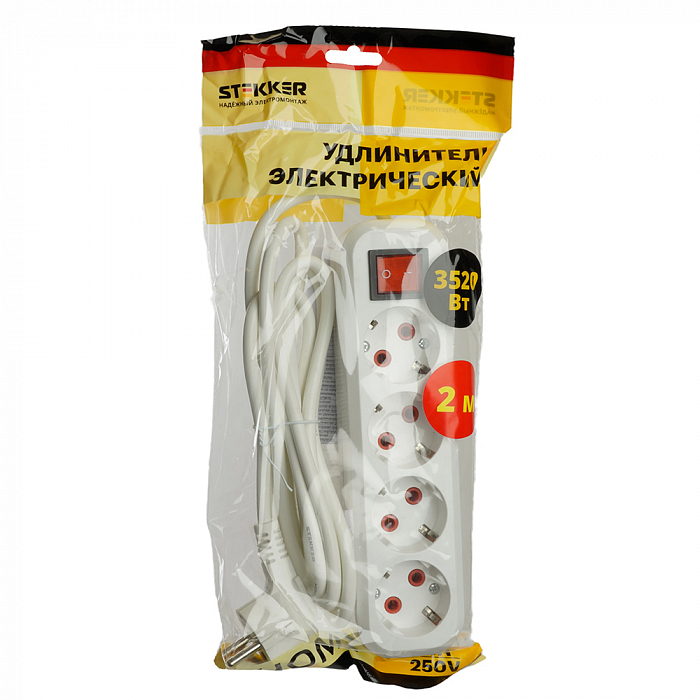 Удлинитель/сетевой фильтр STEKKER 49358