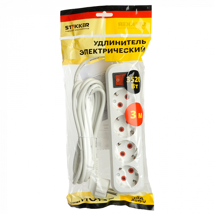 Удлинитель/сетевой фильтр STEKKER 49359