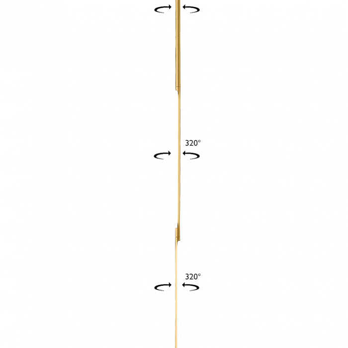 Торшер Crystal Lux LARGO PT25W GOLD