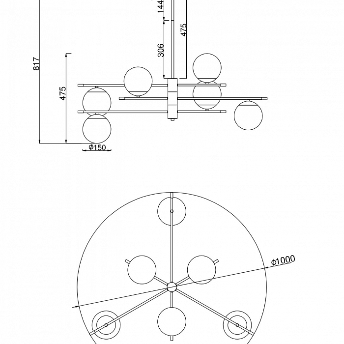 Светильник Maytoni MOD048PL-06G